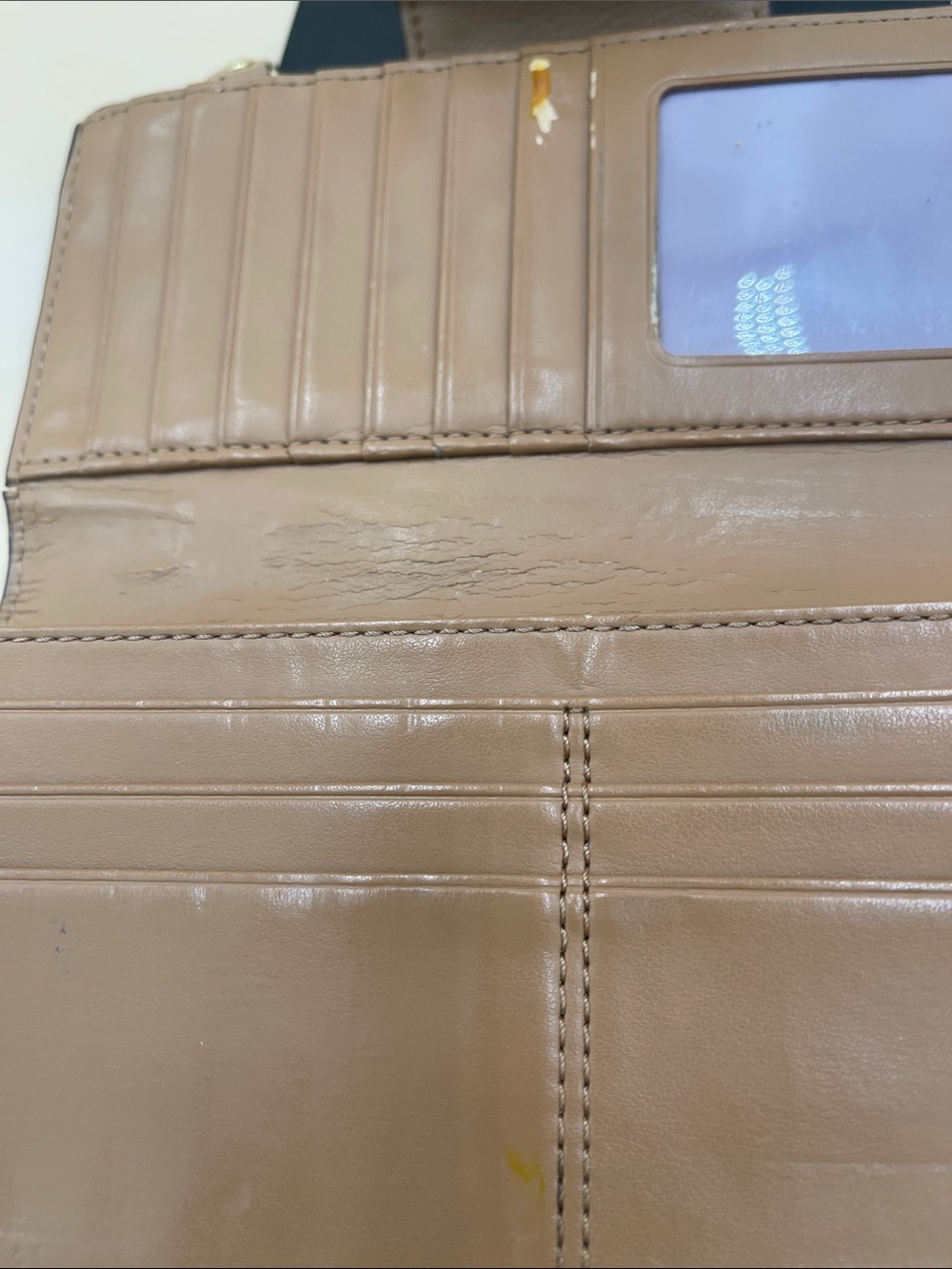 Coach Beige Leather Snap Continental Wallet - Picture 6 of 10